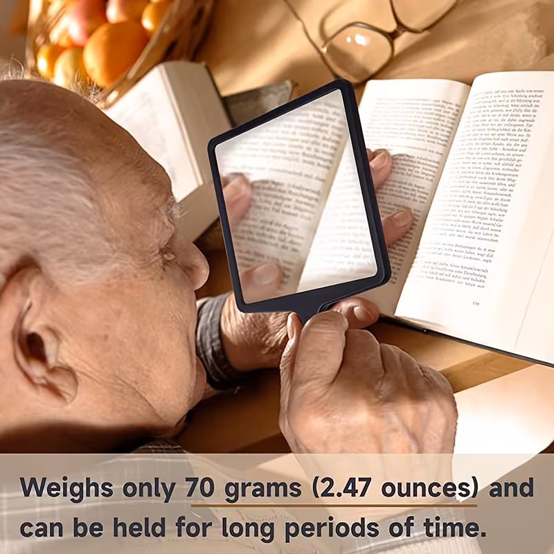 5x magnifying handheld magnifier with lens full page large eye piece for reading jewelry making model building crafts lightweight portable to edge zoom no distortion suitable for hobbyists professionals Product details 1