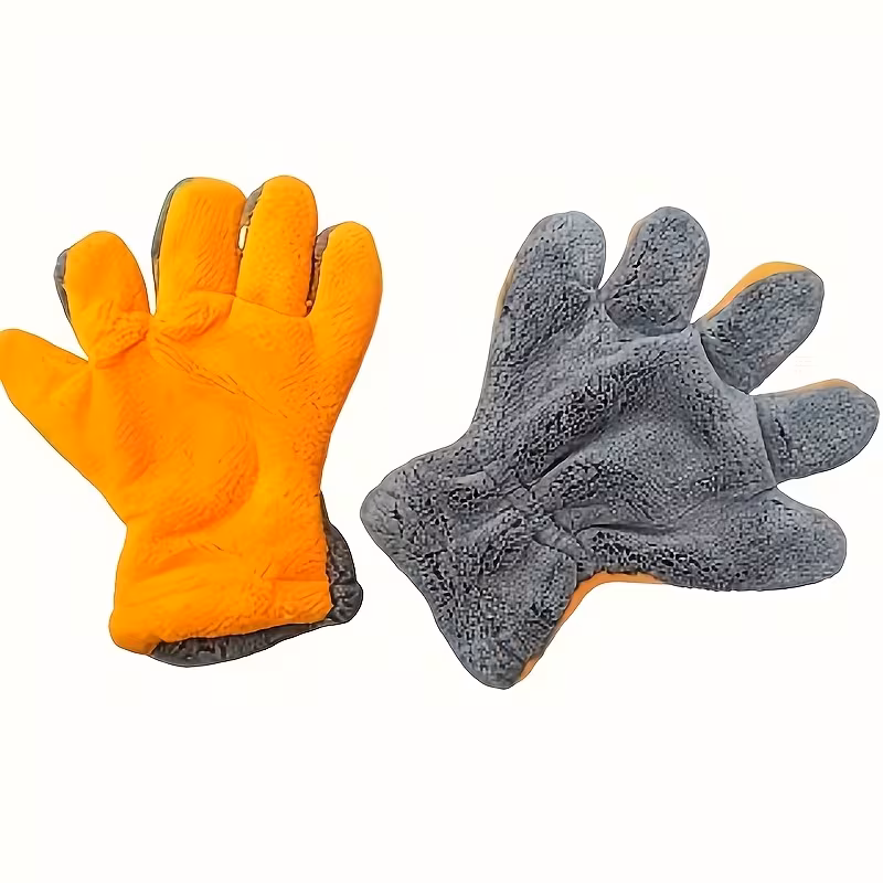 1pc coral velvet car wash gloves ultra reusable soft absorbent five finger design for car detailing dust removal manual cleaning tools car cleaning accessories Product details 1