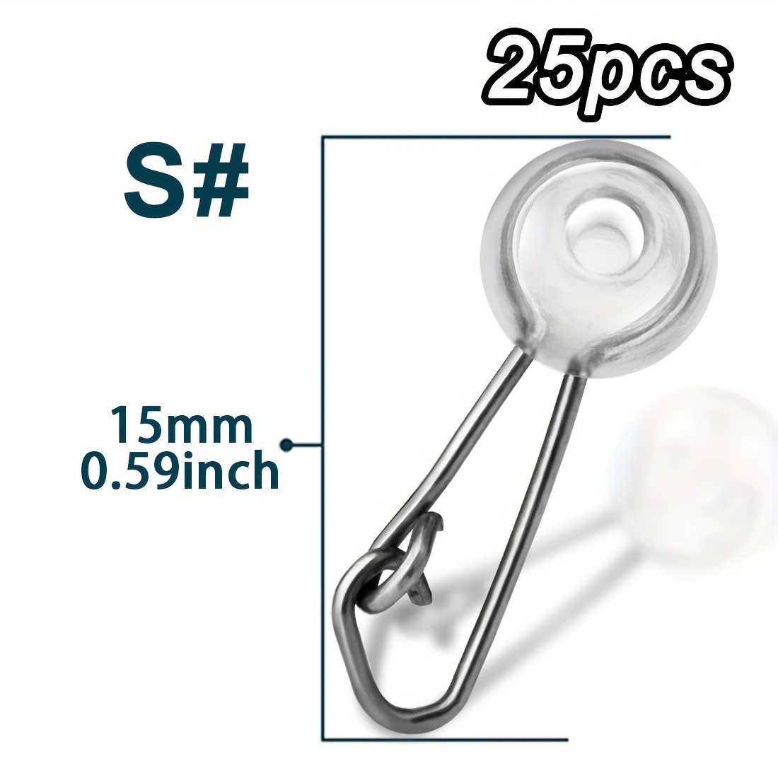 9km 25pcs Fishing Snaps Fishing Clips Freshwater Stainless Steel Quick Change Snaps Fishing Tackle