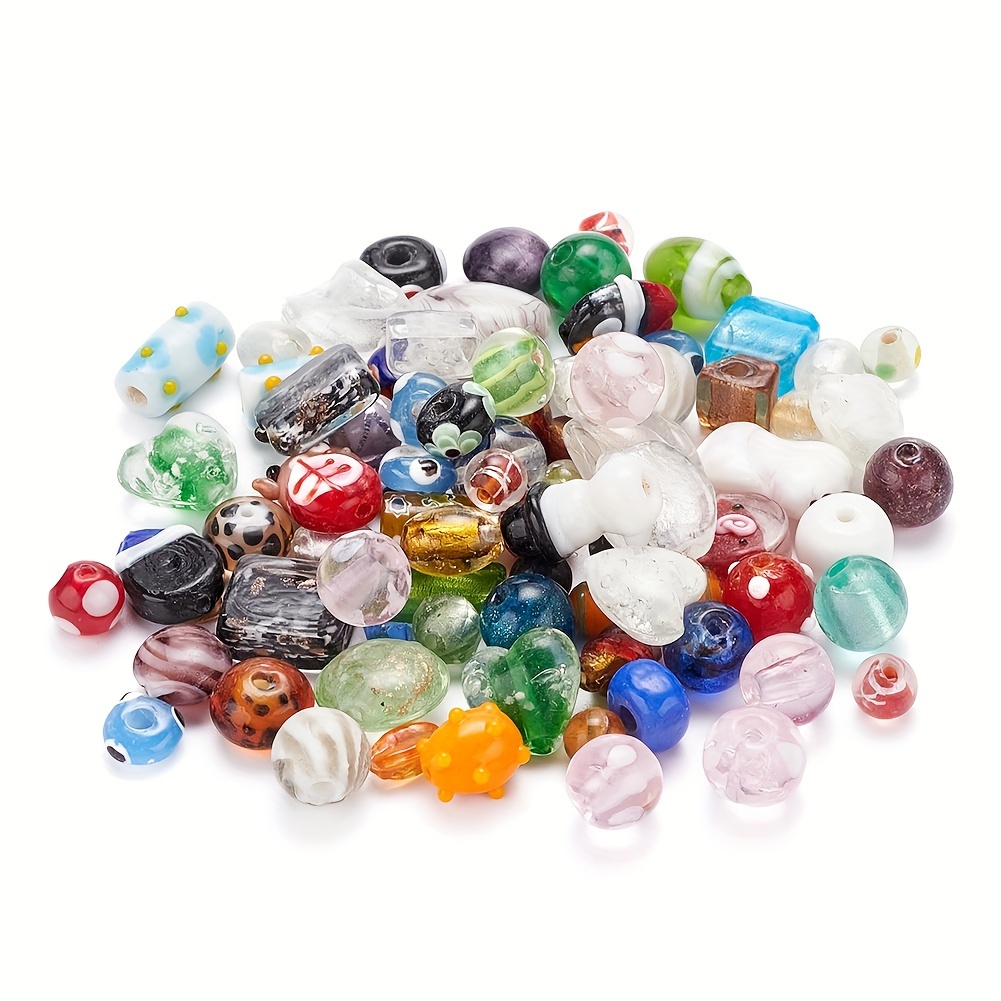 

80pcs Assorted Glass Beads For Jewelry Making Diy Crafts