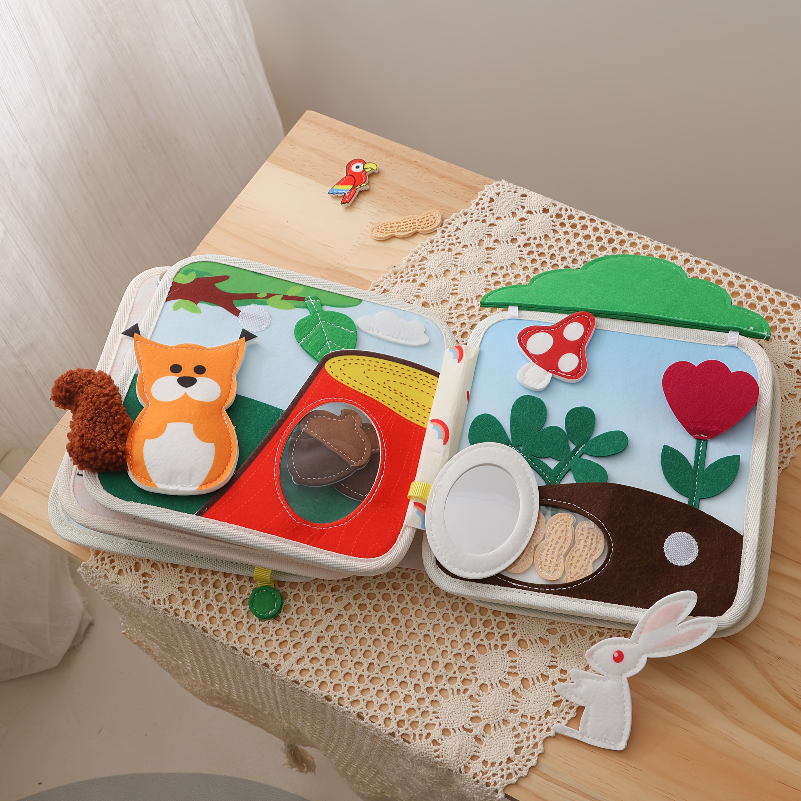 Durable Felt Quiet Book for Toddlers with Animal Patterns