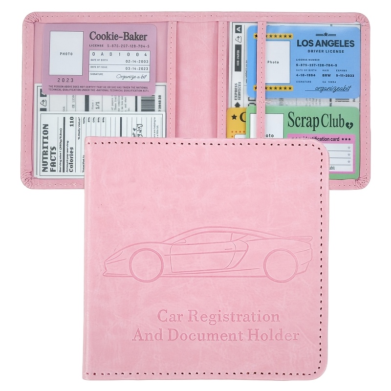 TEMU 1 pz Porta Documenti Licenza di Guida, Porta Documenti da Donna, Porta Carte Multifunzionale Portatile di Grande Capacit�, Portamonete, Porta