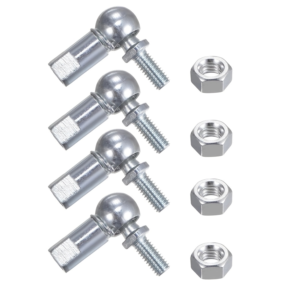 TEMU 4pcs Set Cs10 M6 Right Angle Ball Joint, M6x1.0 Right-hand Thread, A3 Steel Self-lubricating Ball Joint End