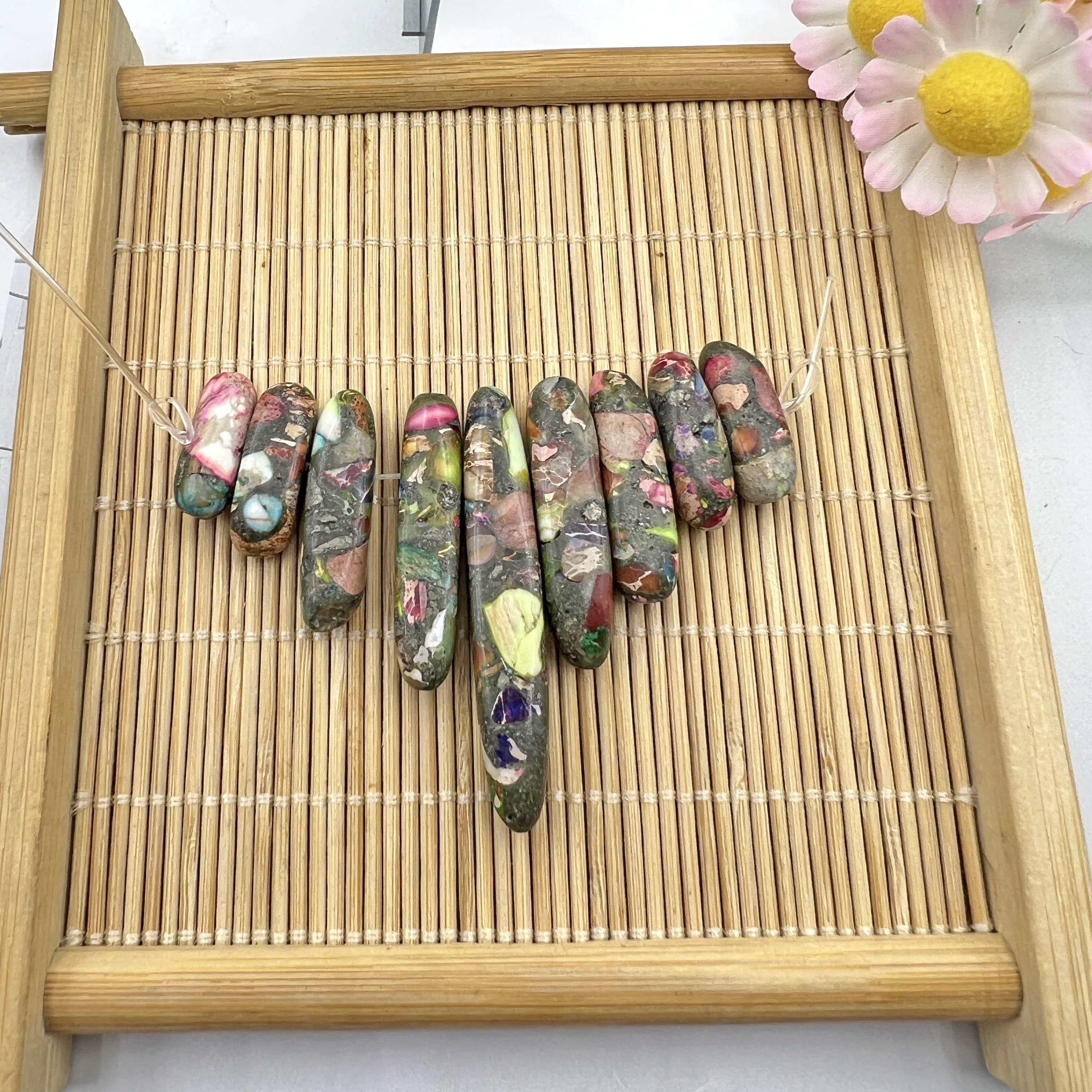 TEMU Nouveau Pendentif Bohème Irrégulier en d' Naturelle Aléatoire, Charme de Collier Vintage Fait Main DIY, Accessoires de Collier pour un Usage