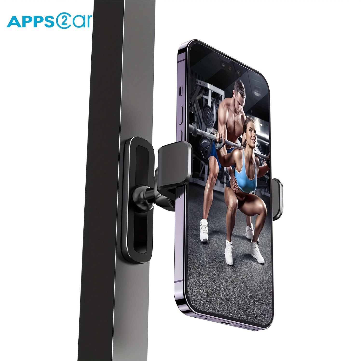 

Apps2car Gym Phone Holder, 360 , Compatible 4.7-6.5" Smartphones, Alloy And Joint,