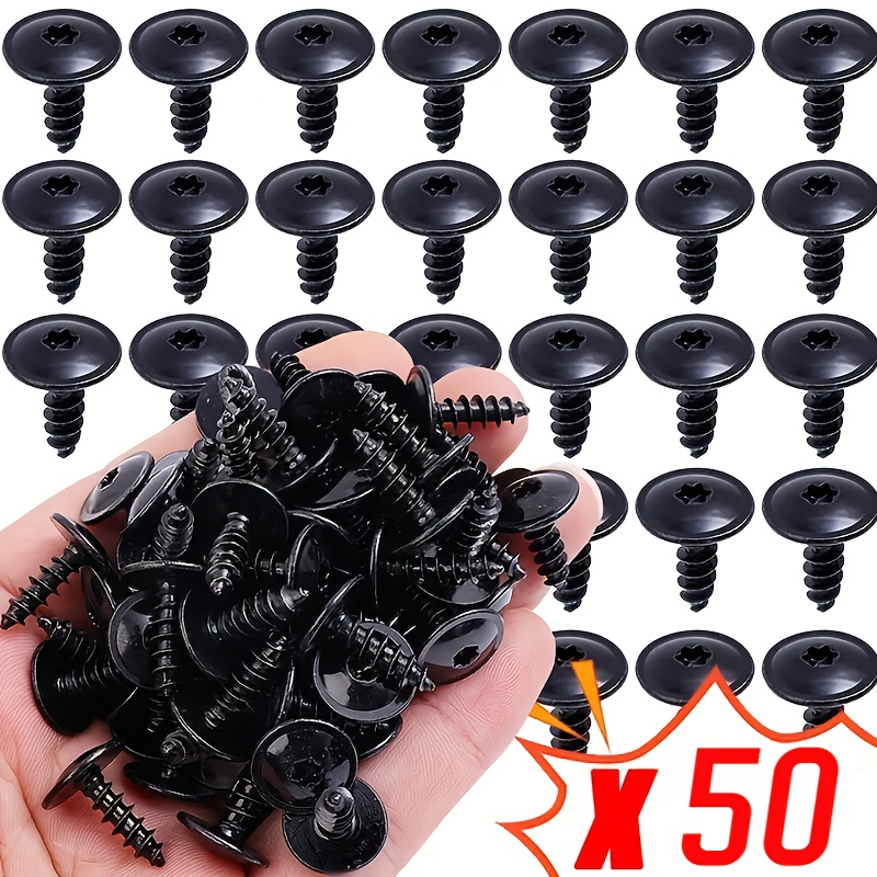 TEMU Black Self-tapping Screws | Oem Specification Fasteners Suitable For Golf, For , For , And German | Automotive Body Rivet Bolts Designed For