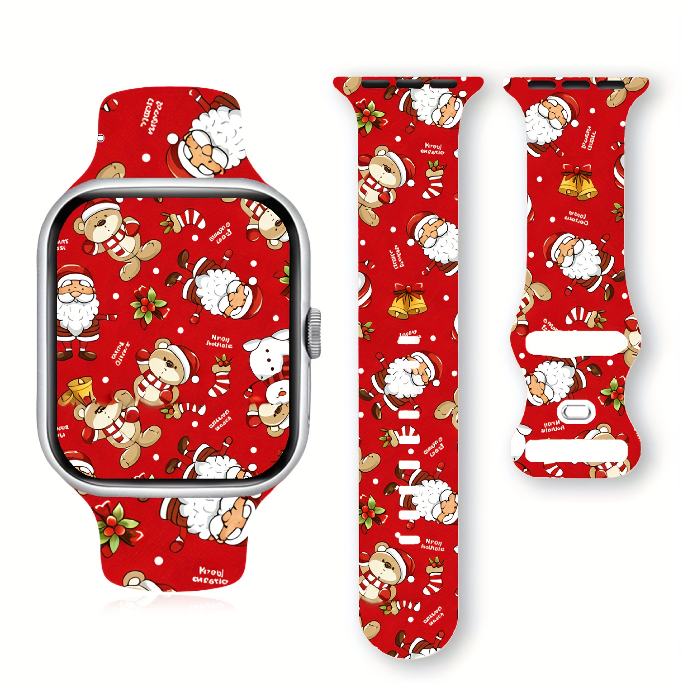 

1pc Christmas For Apple , , For Iwatch 1/2/3/4/5/6/7/se, 38/40/41/42/44/45/49mm, , , Men'