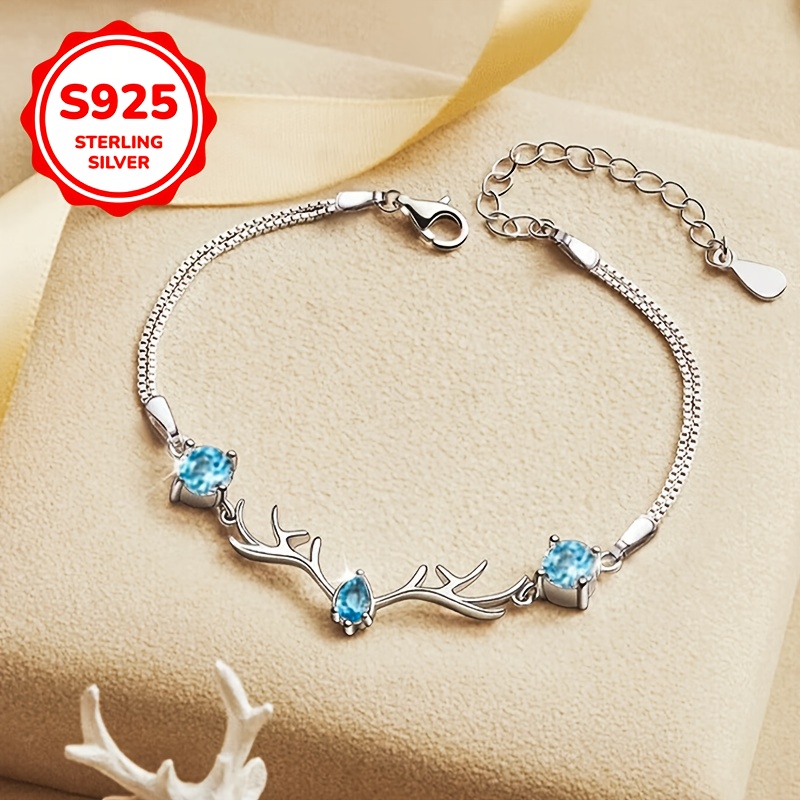 925 Silver Low Allergy Women's Deer with You Bracelet