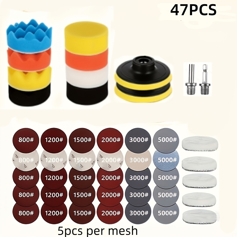 TEMU Set per lucidatura e smerigliatura per impieghi gravosi da 47/77 pezzi, accessori per smerigliatrice angolare, cacciavite (compatibilit� da
