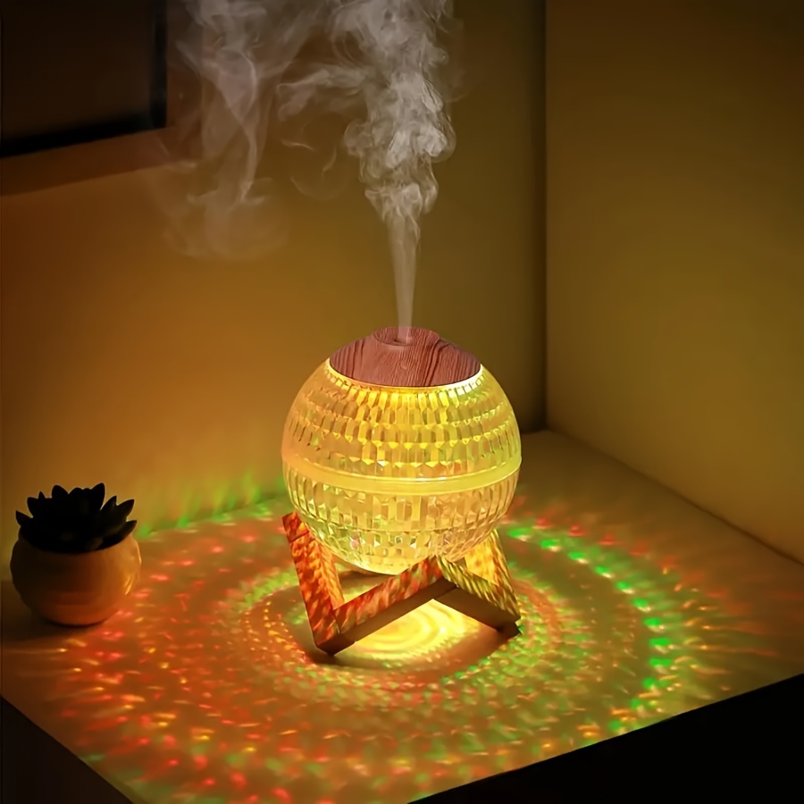 1pc light crystal ball usb humidifier colorful atmosphere night light sprayer silent 350ml ultrasonic large fog atomizer humidifier no battery usb powered do not add aromatherapy essential oils it will the light transmission effect of details 3