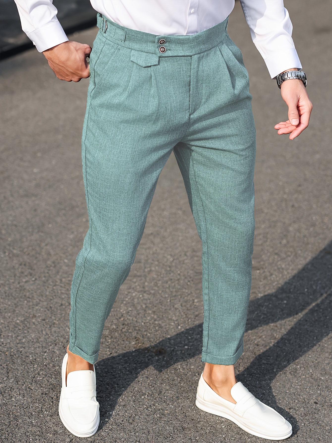 Men'S Casual Fashion Versatile Suit Trousers