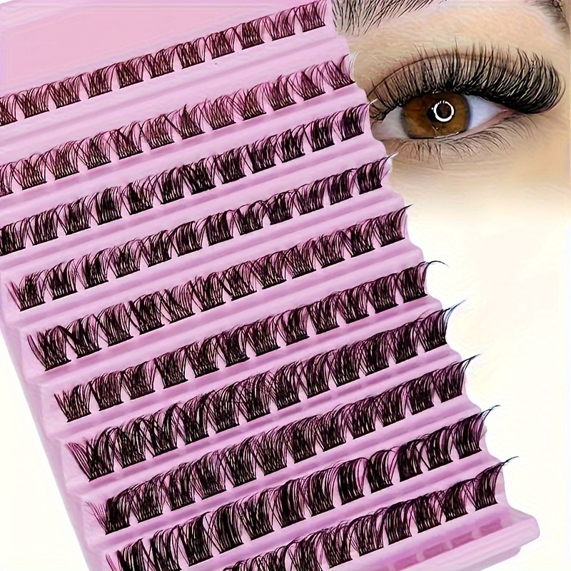 

120pcs Eyelashes 8-16mm - , D Fluffy Individual Lashes For Diy Eyelash Extensions, Formaldehyde-free