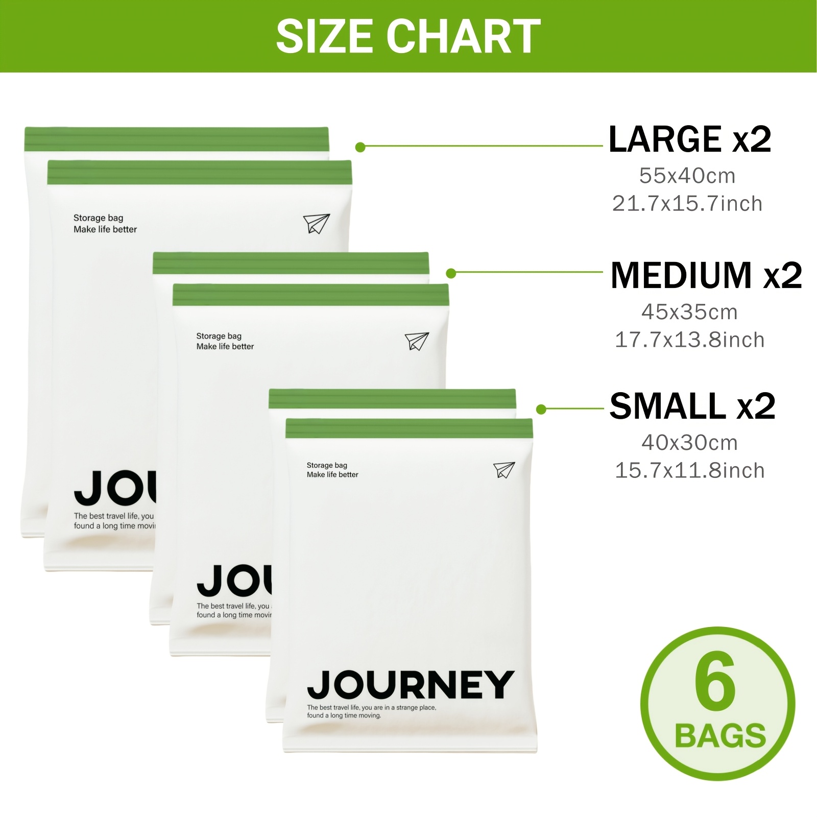 Image of Set Of 2/4/6/8 Roll-up Compression Travel Bags - Space- Luggage And Cruise Bags In 3 Sizes, No Vacuum Pump Needed, Perfect For Portable Travel
