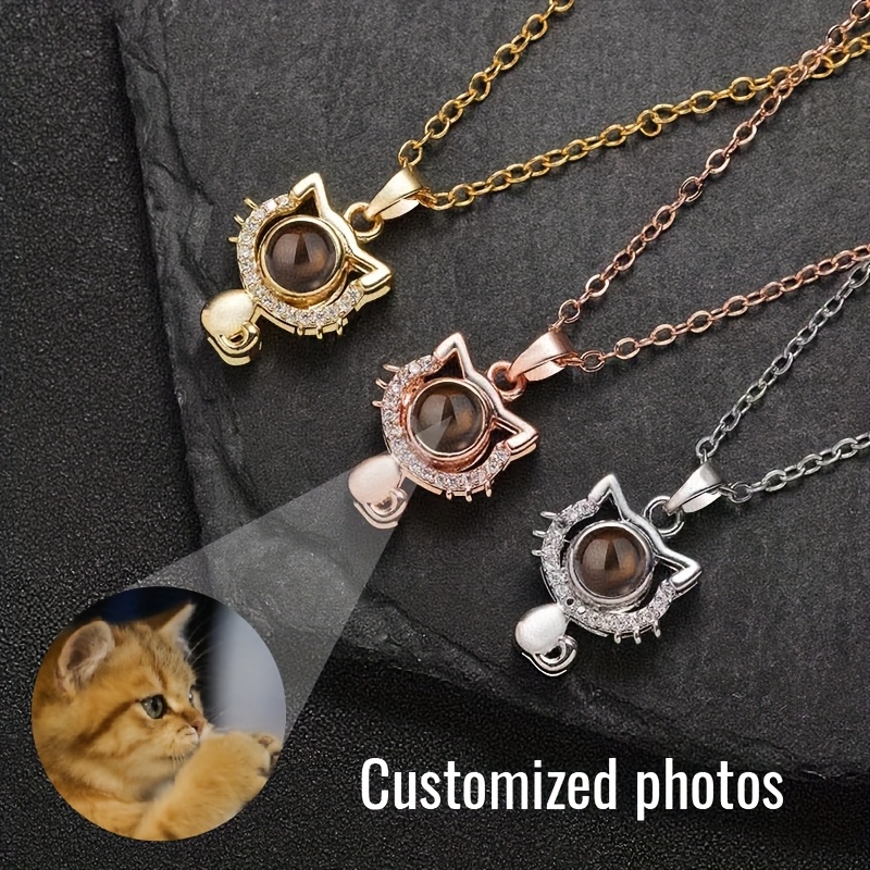 custom engraved cat necklace personalized Temu Nigeria