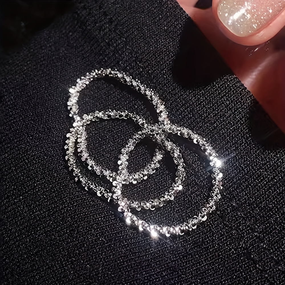3pcs/set Simple Soft Chain Ring Set For Women, Suitable For Daily Wear And Dating