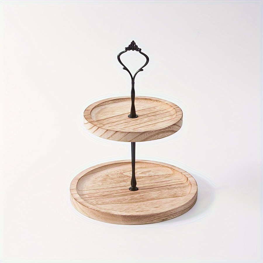 2/3 Tier Wooden Cupcake Stand for Rustic Farmhouse Decor
