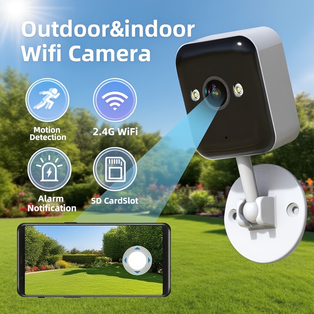 Image of Jooan 1080p Outdoor Ipx6 Yard Security Camera, Audio, Color Night Vision, Motion Detection, Video , Remote Monitoring Camera