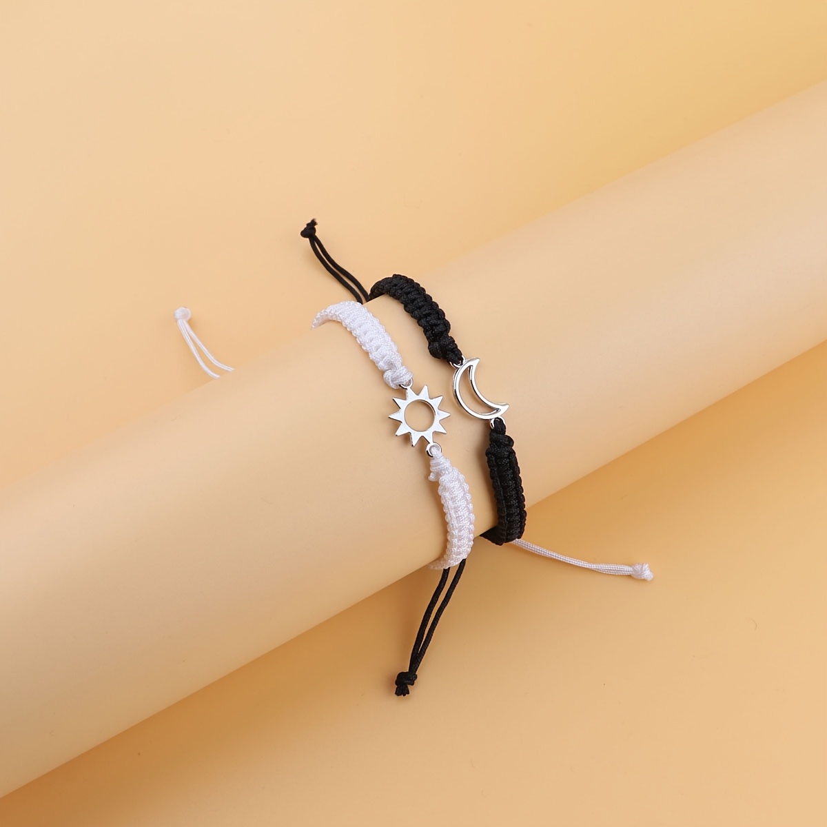 2pcs Sun Moon Couple Friendship Braided Bracelets