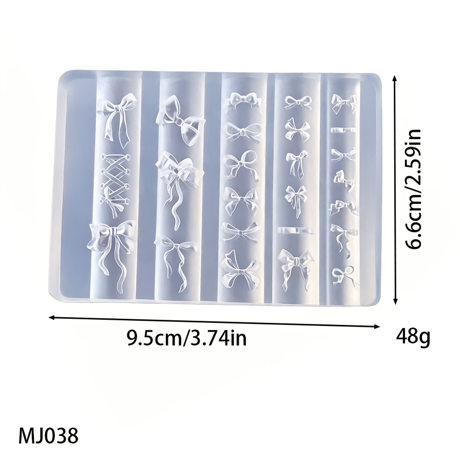 TEMU 1pc Bow Nail Sticker, 3d Nail Mold, Nail Art Decoration Tool, Suitable For Salon Additions And Nail Care Supplies