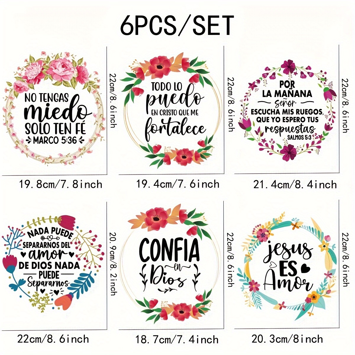 6pcs/set Letras Clásicas Diseño Flores Diy Hierro En - Temu Mexico