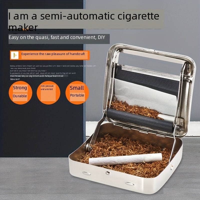 cigarette box maker 1pc of popular 70mm pyramid-style smoking storage device, stylish silvery  smoking container, semi-automatic case, manual cigarette box | Free  Shipping On Items Shipped From Temu