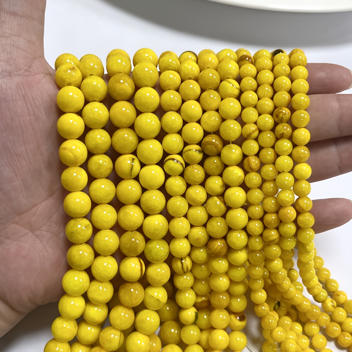 TEMU Perle di ambra gialla persiana naturale del , perline sciolte, adatte per di gioielli, braccialetti e collane affascinanti. Aggiunte di gioielli