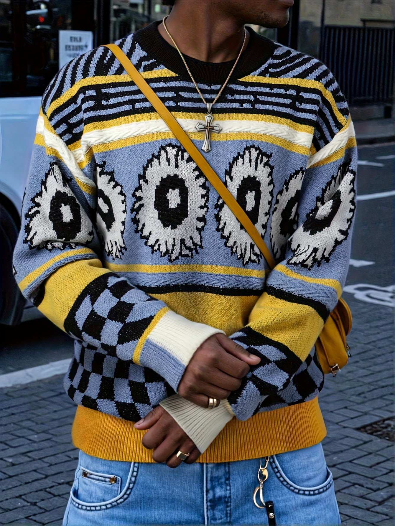 abstract sweater sold on Temu Australia