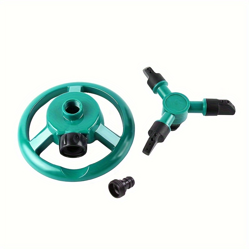 1pc garden sprinkler 360 3 arm rotating automatic lawn water nozzles system for garden farm vegetable field watering equipment green details 3