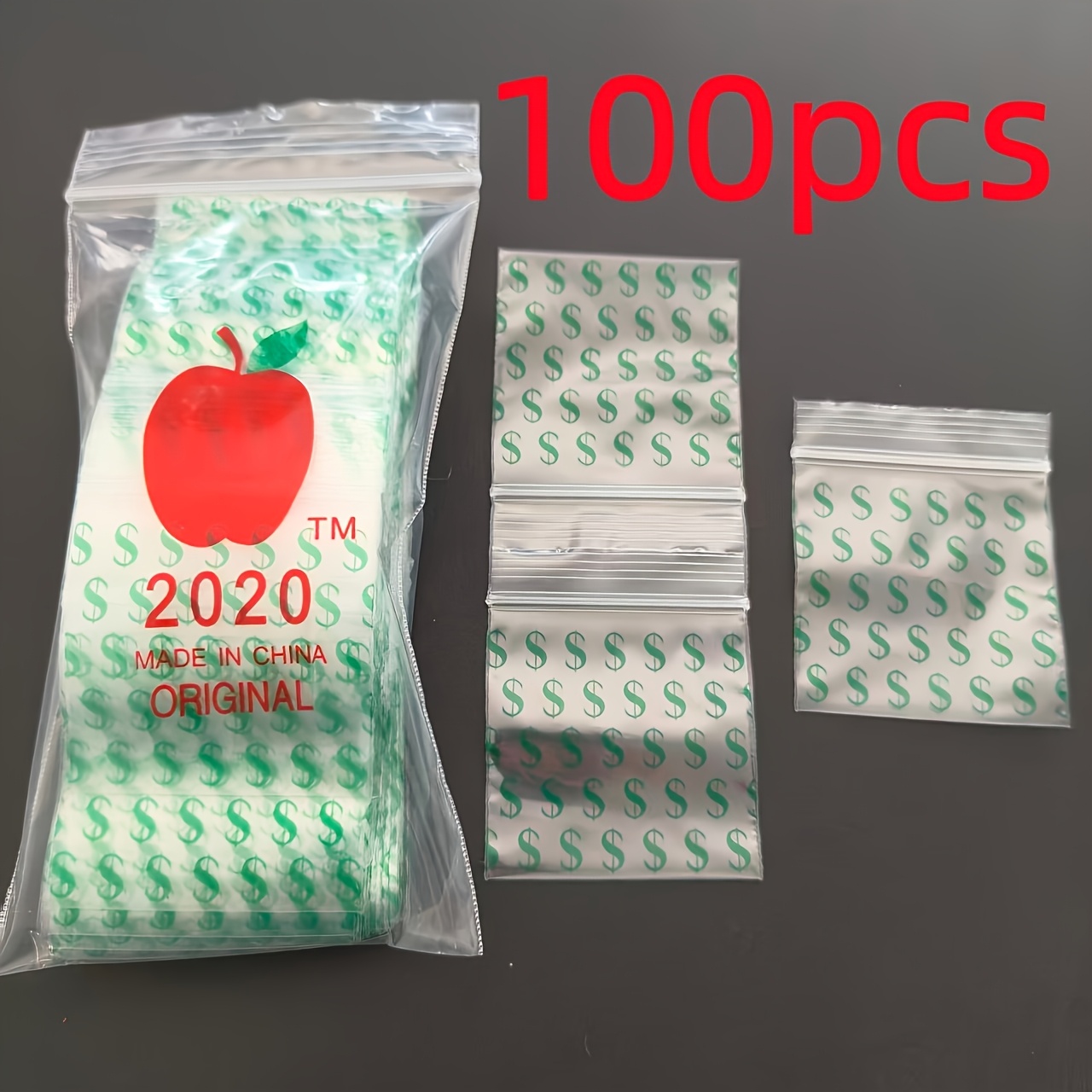TEMU 100pcs 5.15cm/2.0inch Usd Mini Plastic Packaging Bags, Self-sealing Zipper Bags, Holiday Gift Bags | Portable Transparent Sealed Bags, Reusable,