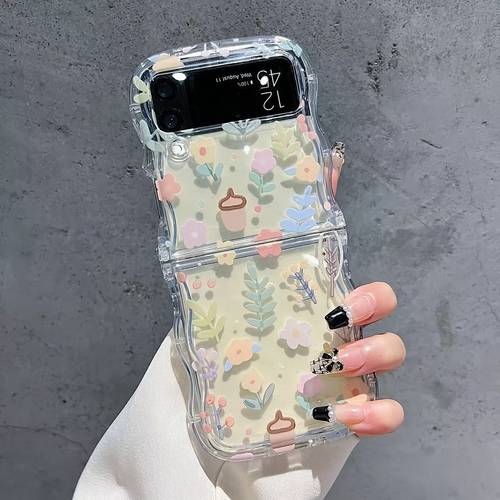 phone case a phone case covered in small flowers cute and attractive suitable for z flip 3 z flip 4 z flip 5 foldable phones