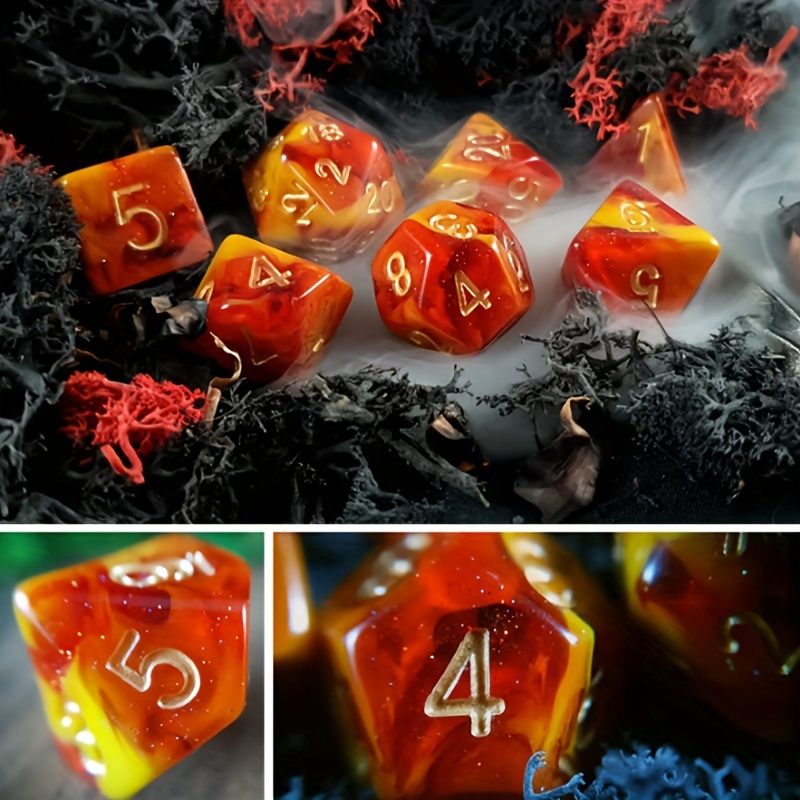 Acrylic Dice Set Rpg Role playing Tabletop Games Mtg