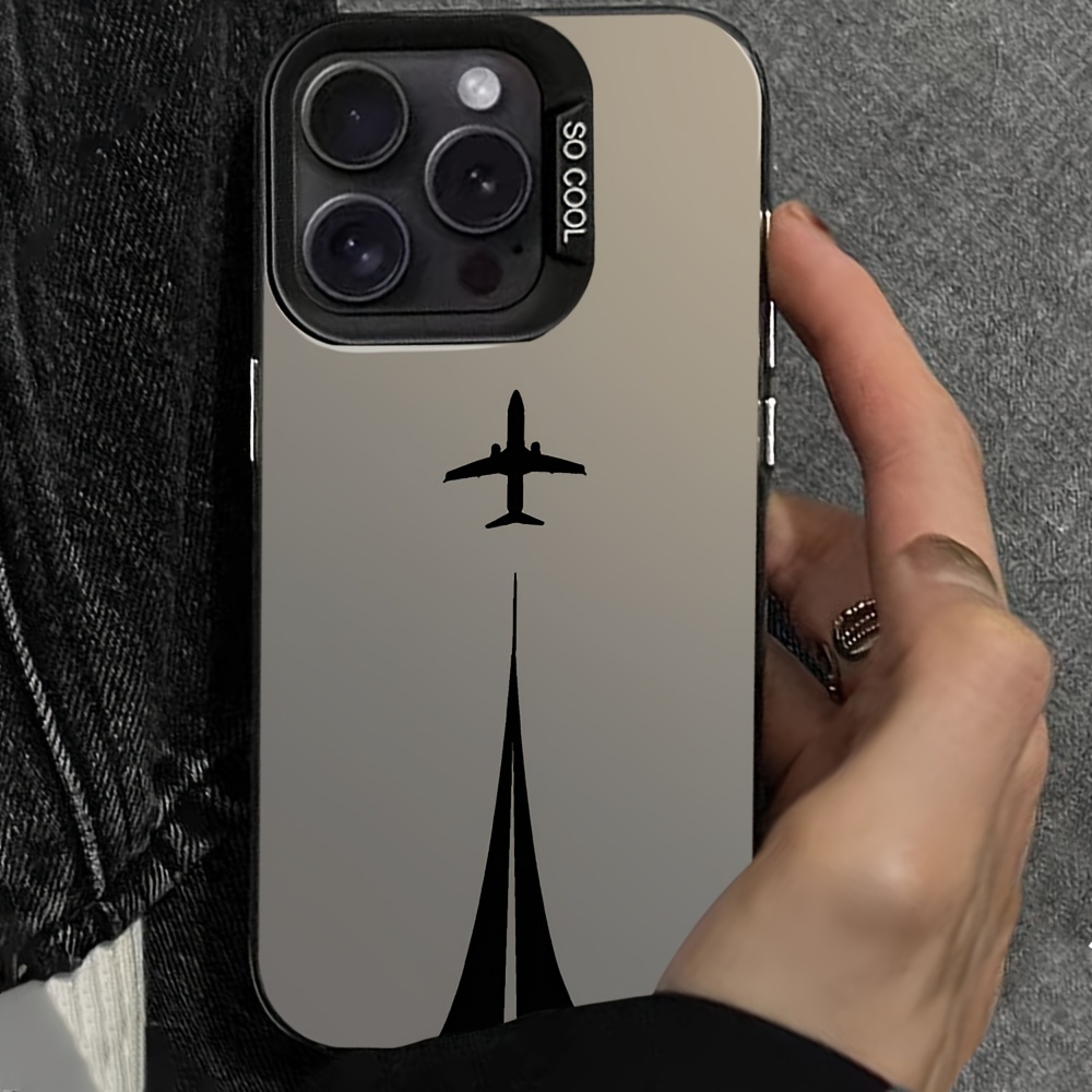 

Black Simple Airplane Track Tpu Pattern Suitable For Iphone15promax Mobile Phone Case Iphone14/13p/12/11/7/8p/x/xr/xsmax Silicone Anti-fall Full Protection Case Popular