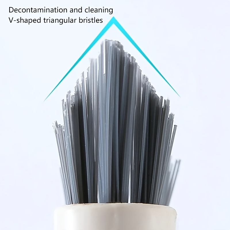 household long handle stiff bristle brush set ideal for cleaning floors in bathrooms restrooms living rooms bedrooms and kitchens   reaching   reach areas such as tile grout   with a hook Product details 3