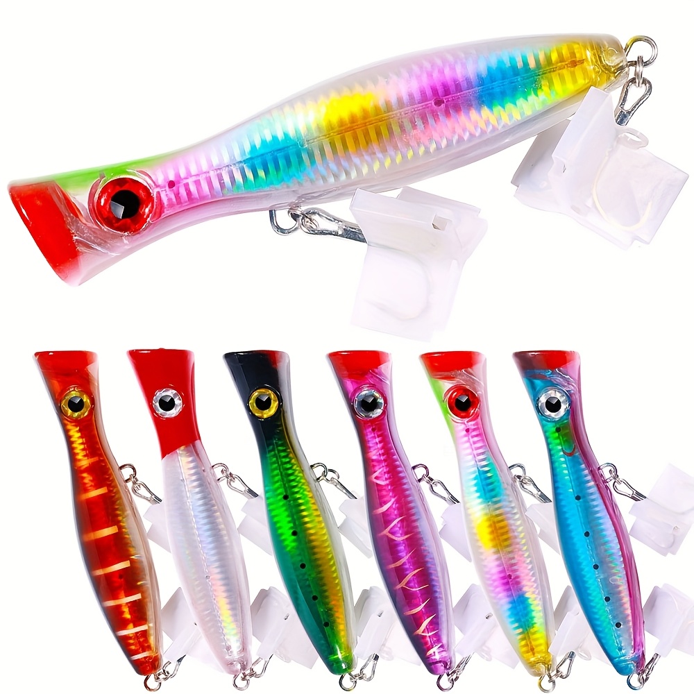 Lot De 6 Poppers De Pêche HENGJIA, 17 Cm, 93 G, Pour Thon, Bar, Eau Douce Et Mer