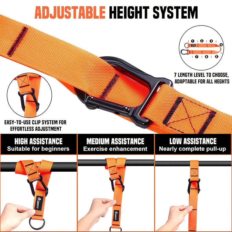 136.08KG Heavy Duty Pull Up Assistance Bands with Adjustable Height & Feet Rest Pull Up Bar - Resistance Training System for Home Gym, Strength Workouts, Pull-Ups & Chin-Ups - Pink/Blue/Yellow Color Options, Durable Latex Exercise Bands for All Fitness Levels (Beginners to Advanced), Gym Equipment, Workout Equipment Home, Exercise Equipment For Home Workout, Gym Equipment For Home, Home Gym Equipment, Work Out Equipment For Home, Ab Workout Equipment, Resistance Training Equipment