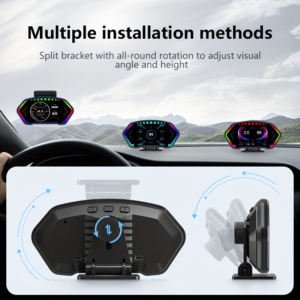 

6-inch Lcd Car Head-up Display - Usb Powered, Fits Most Vehicles