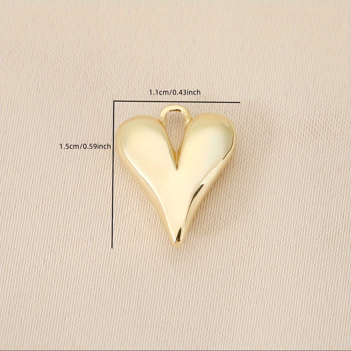3pcs Copper Pendant Set, Solid Heart Shape Pendant