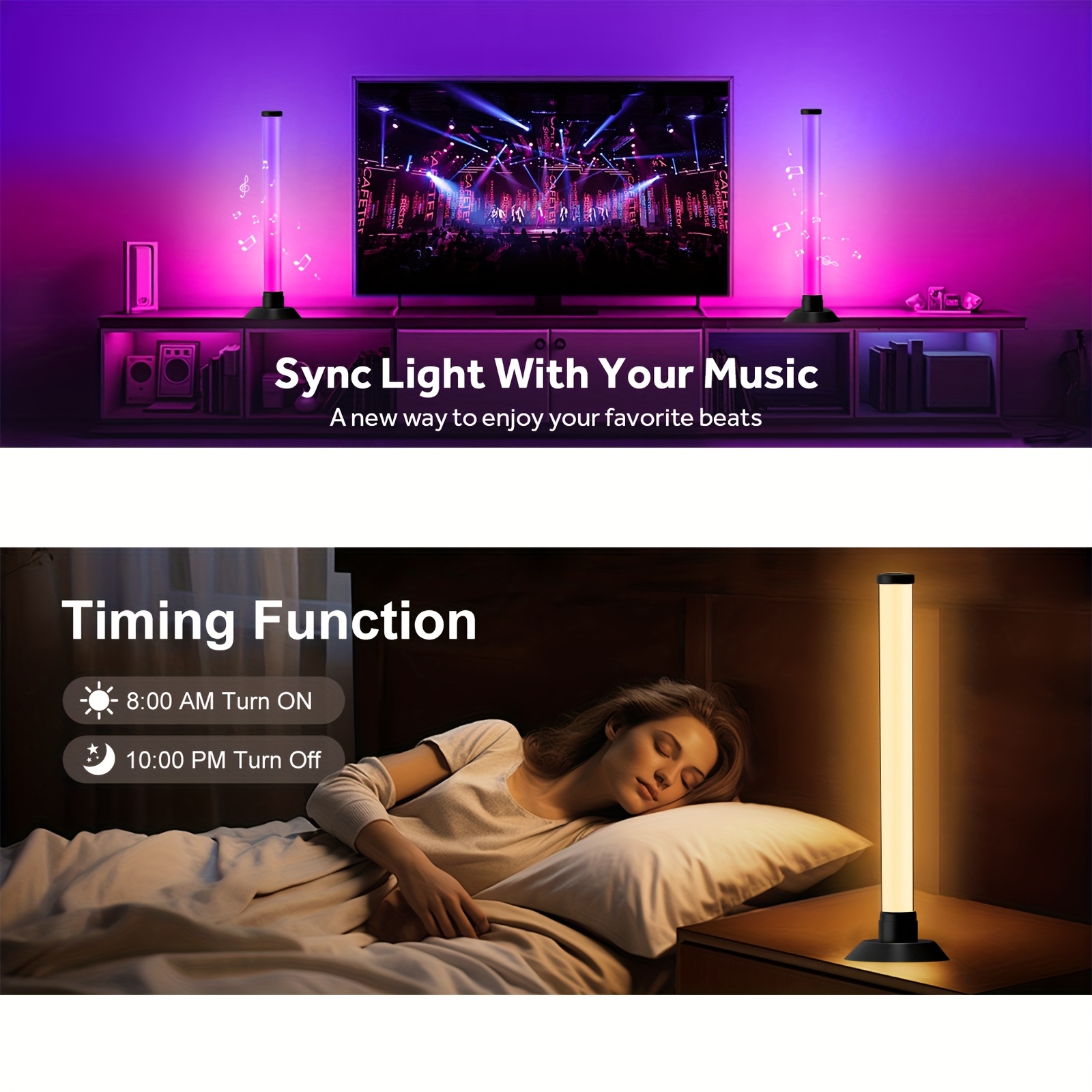 rgbic ljusbar för smart led ljusbar för rum 8 scenlägen och - Temu Sweden