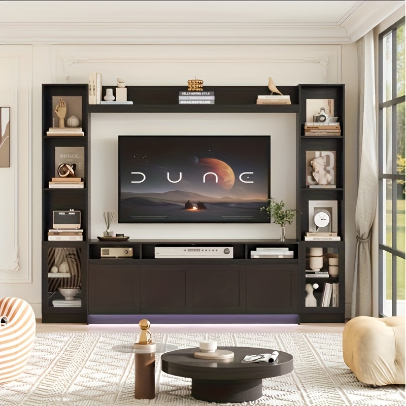 fultru 79 wide modern tv stand tvs 65 large wall mounted - Temu