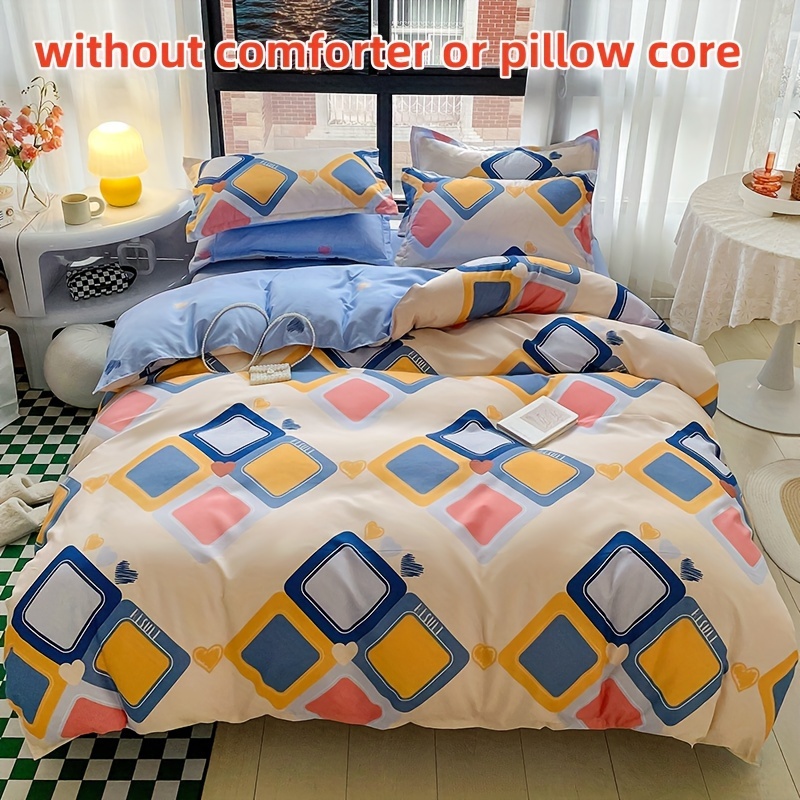 Skin friendly Duvet Cover Set (1*duvet Cover + 1*flat Sheet Temu Ireland