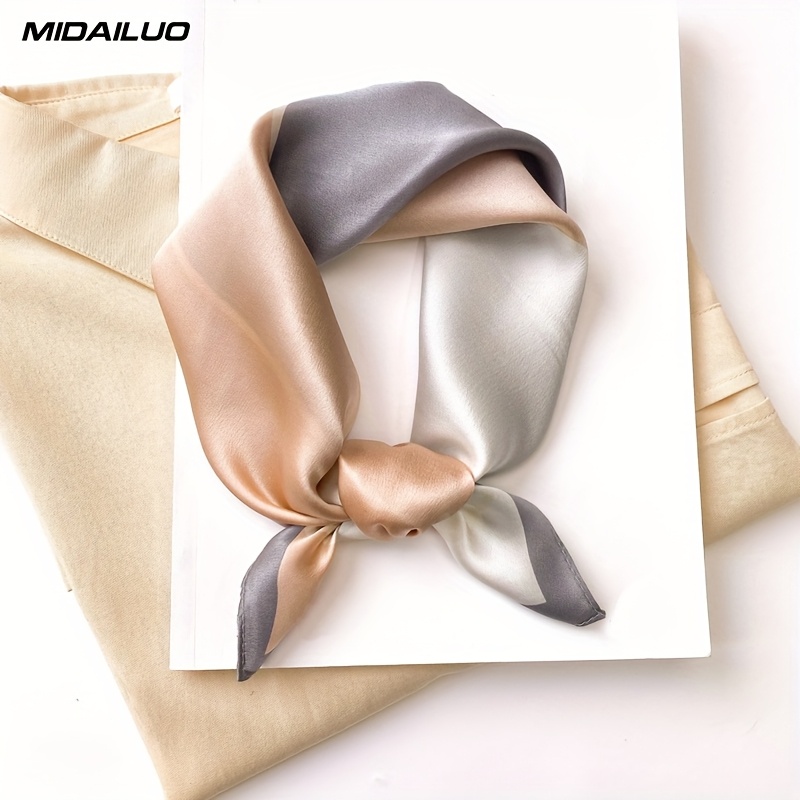 Image of 100% 20.87 X 20.87 Inches Breathable Square Scarf Decorative Square Scarf Elegant Accessory Non-stretchable Suitable For Outdoor Decorative Additions