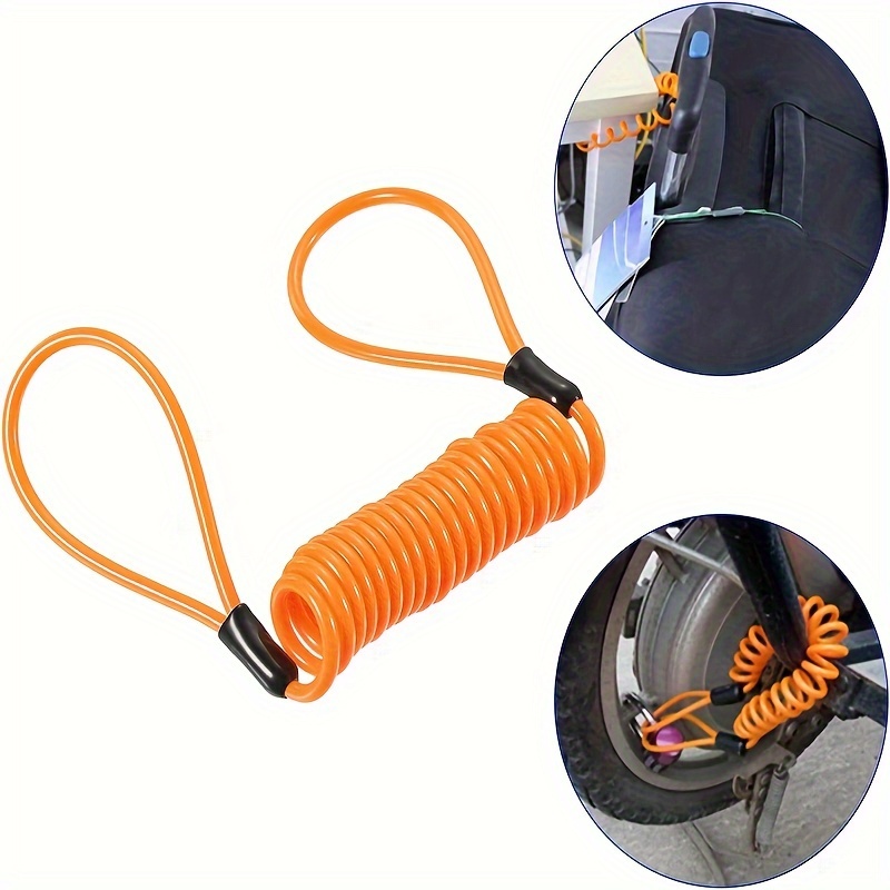 Secure Your Bicycle, Anti-theft Spring Wire Rope, Suitable For: Luggage, Suitcase, Password Padlock, Motorcycle, Bicycle, Scooter Wheel Lock Safety Cable, Reminder Rope