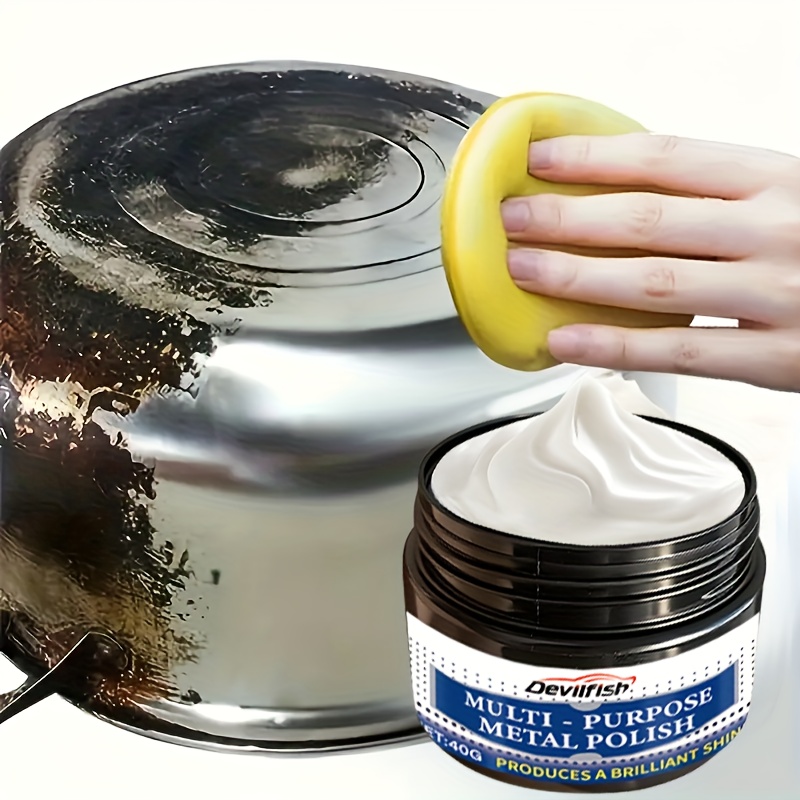 multifunctional metal polishing paste multi purpose metal renovation cream chrome repair and polishing compound suitable for cars motorcycles rvs kitchen utensils bathroom etc