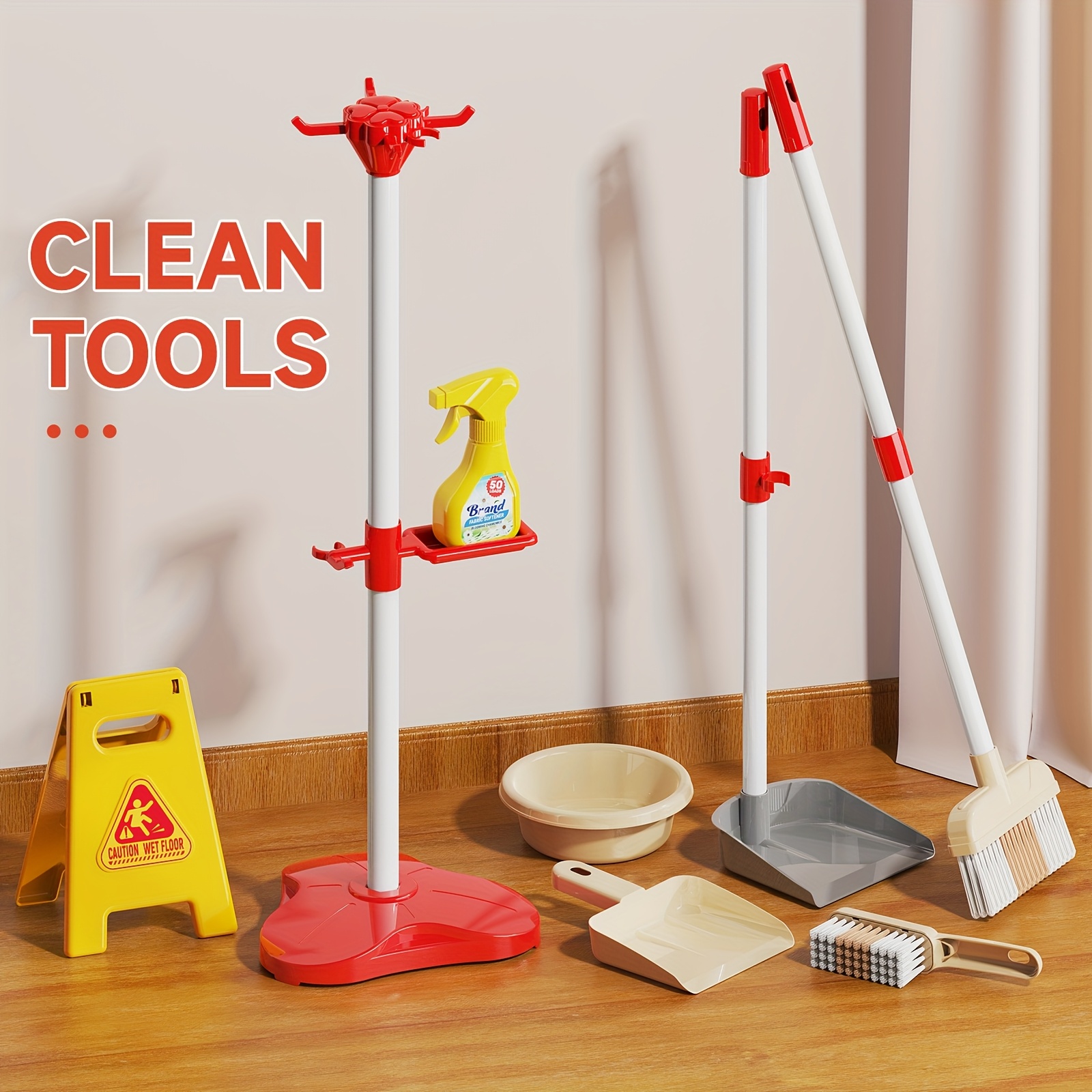 8pcs/13pcs Simulation Family Cleaning Toy Set