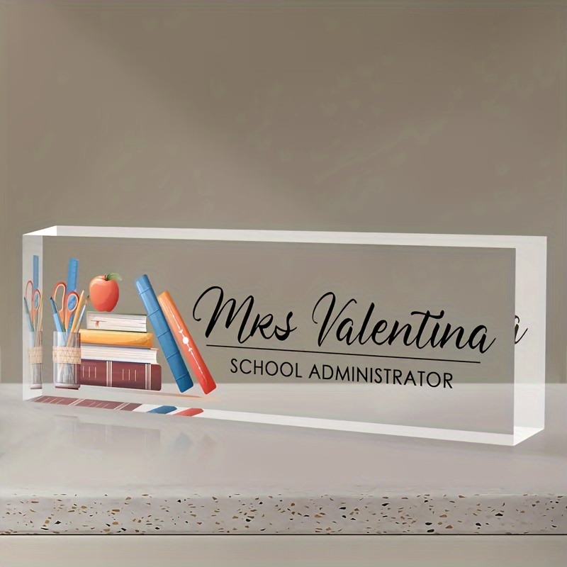 

Custom Acrylic Desk Nameplate: Personalized For School Administrators, Teachers, And Office Professionals