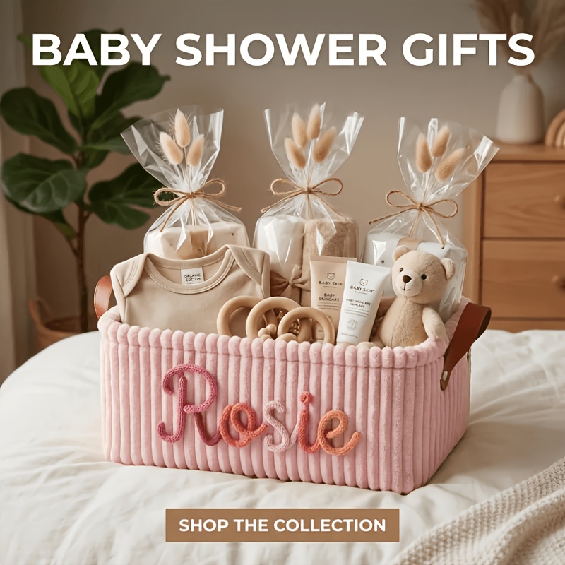 Personalized Custom Storage Basket for Diapers and Clothes