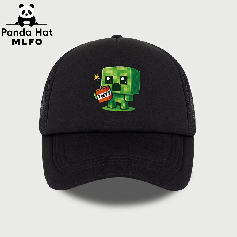 Image of Cartoon For Man Printed Sponge Mesh Baseball Cap Unisex Style Hip-hop Streetwear Dad Hat Lightweight Comfortable Breathable Suitable For Ideal For Holidays Parties Fishing And Other Outdoor Activities