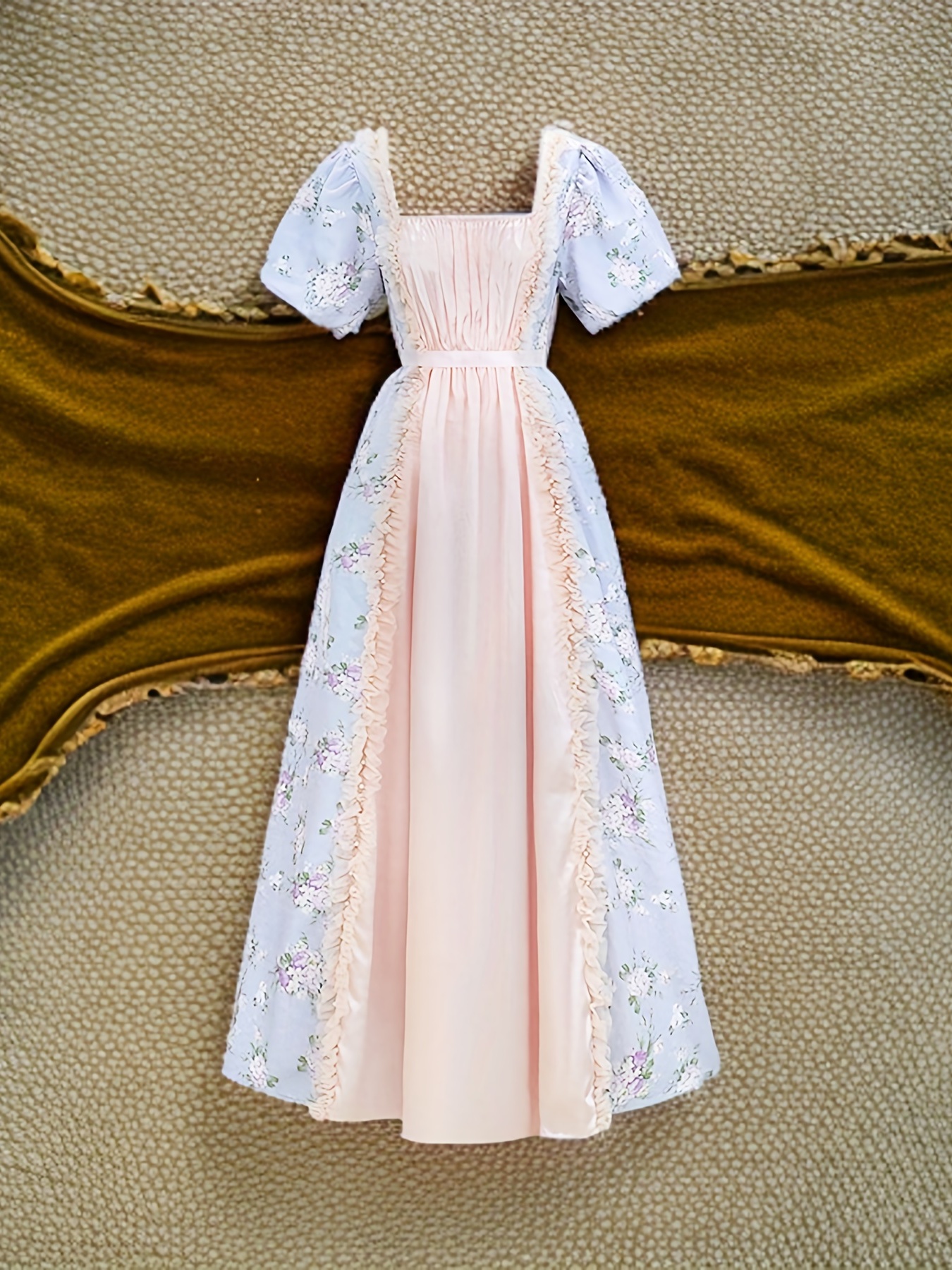 gold regency dress CUSTOM White Gold Henrietta Cotton Jane Austen Style REGENCY Ball Day –  Matti's Millinery & Costumes main image 1