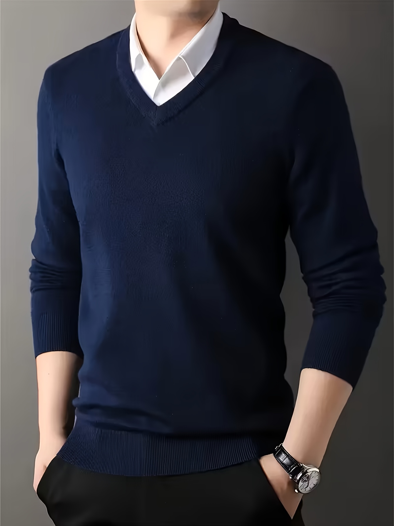 mens 100 navy blue cardigan sweater soft and warm jacket for business layering gym and outdoor activities machine washable winter layering item suitable for spring and autumn regular style mature   clothing