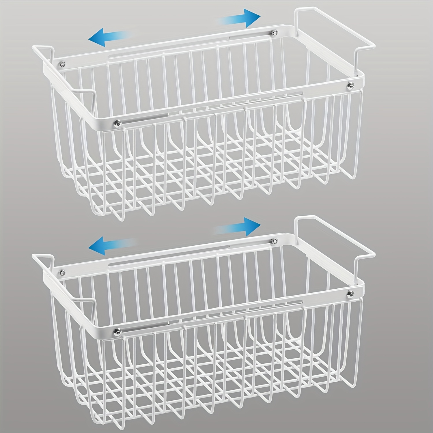   freezer organizer bins expandable deep freezer baskets for chest freezer adjustable from 15 6 to 24 3 wire basket with hanging handles